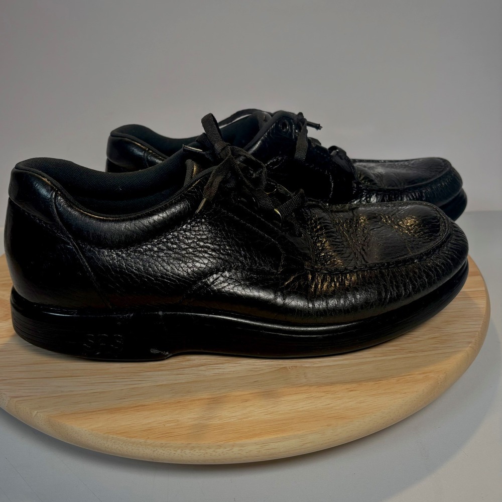 SAS 'Bout Time Shoes Men's 10 M Black Leather Lace Up Oxford Tripad Comfort